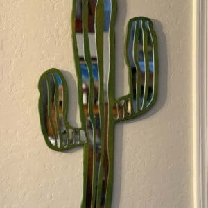 MCM wall mirror, cactus wall mirror, large saguaro cactus wall mirror